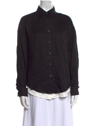 The Frankie Shop Long Sleeve Button-Up Top