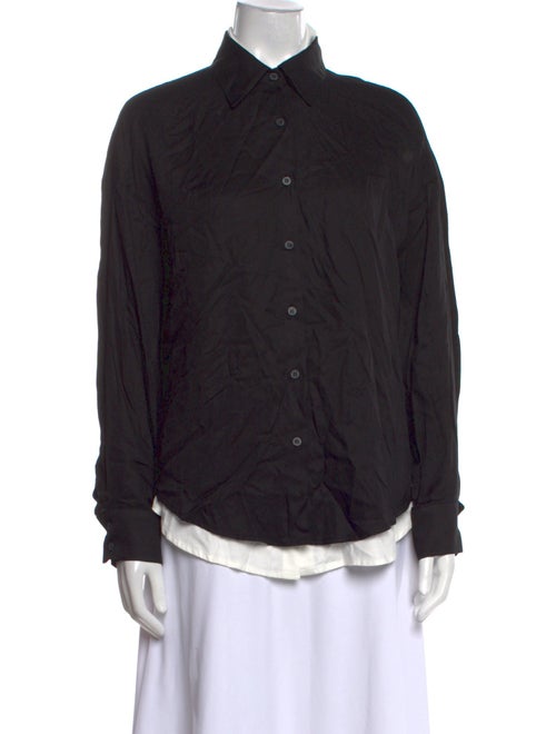 The Frankie Shop Long Sleeve Button-Up Top