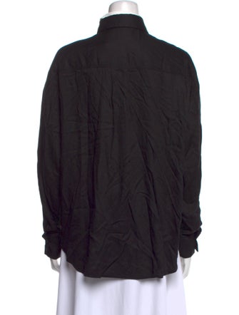 The Frankie Shop Long Sleeve Button-Up Top