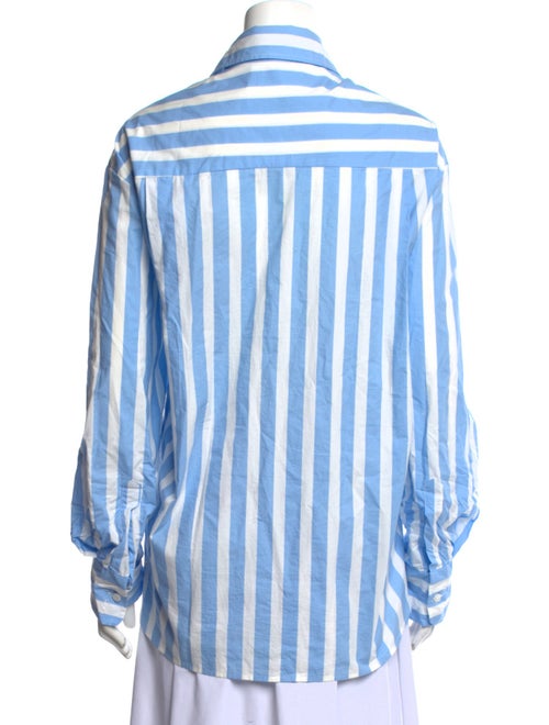 The Frankie Shop Striped Long Sleeve Button-Up Top