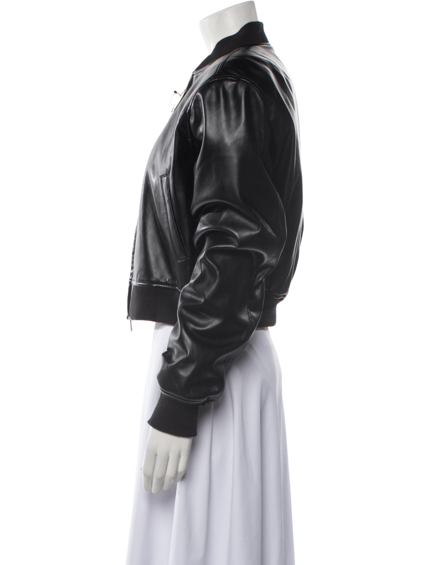 The Frankie Shop Leather Bomber Jacket