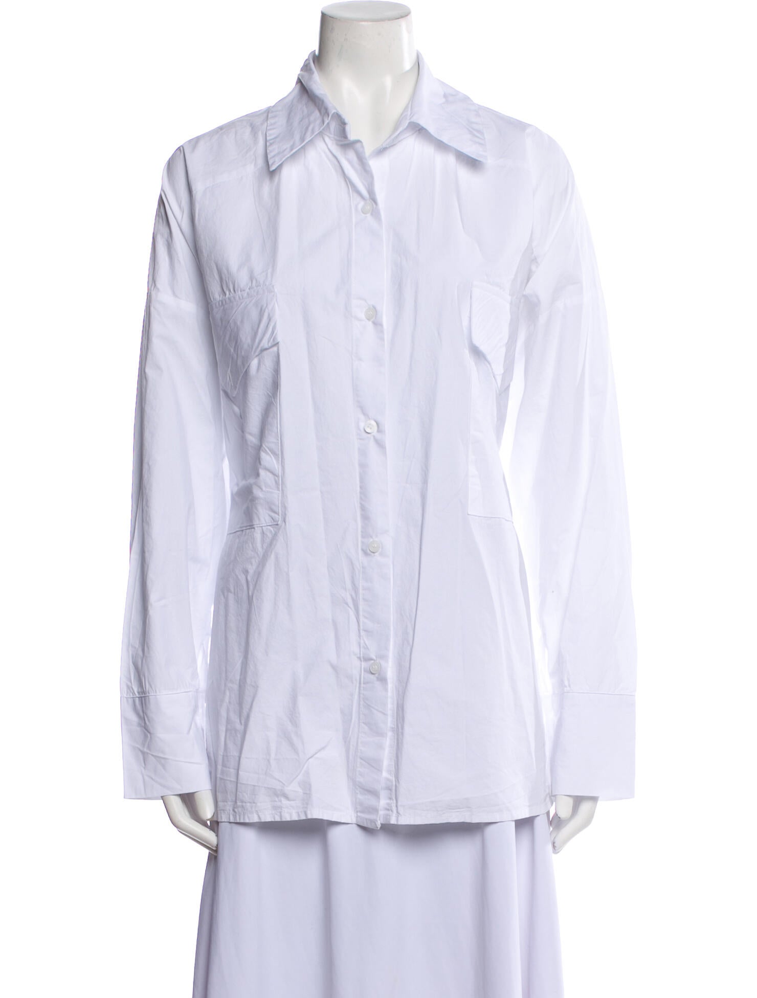The Frankie Shop Long Sleeve Button-Up Top