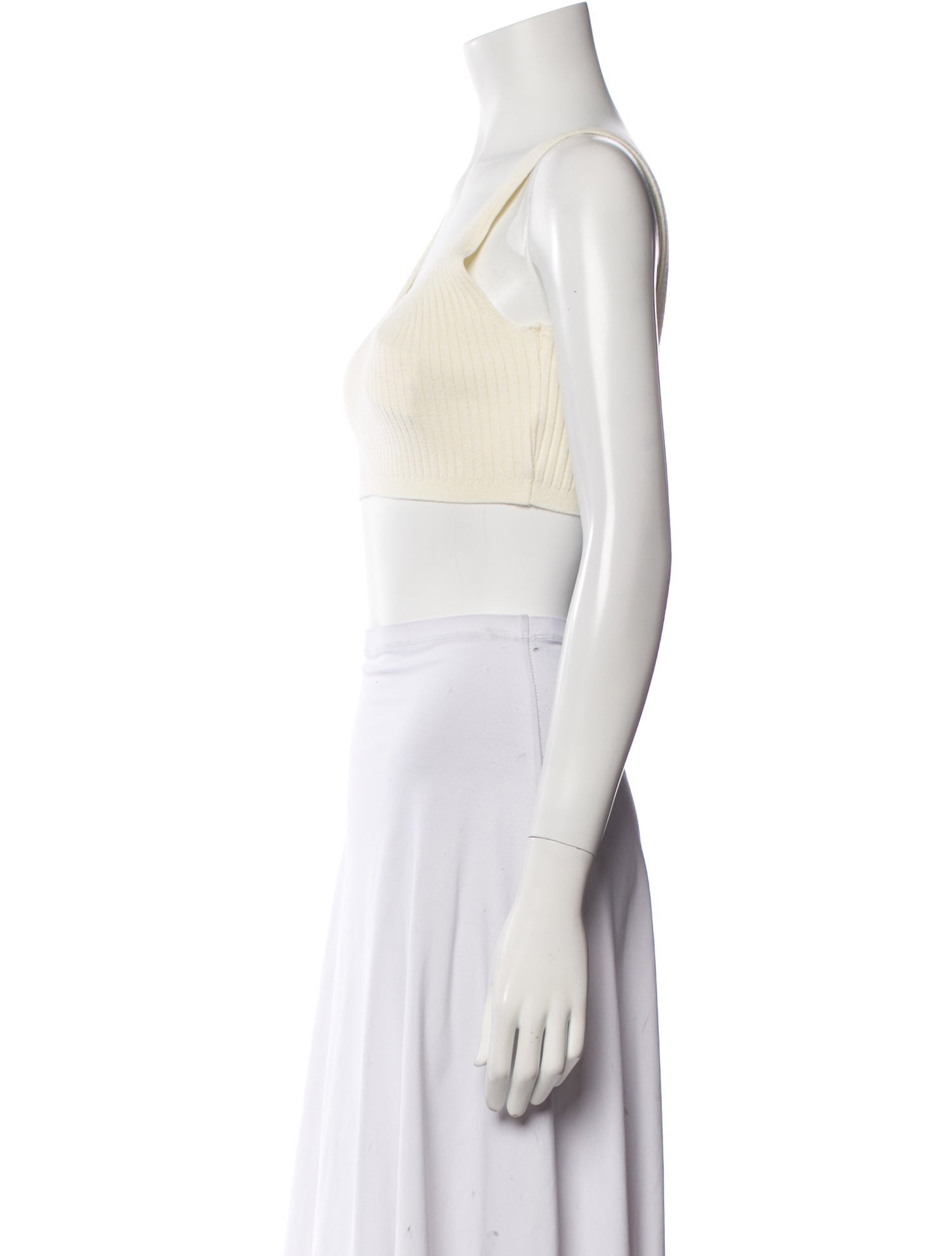 The Frankie Shop V-Neck Sleeveless Crop Top