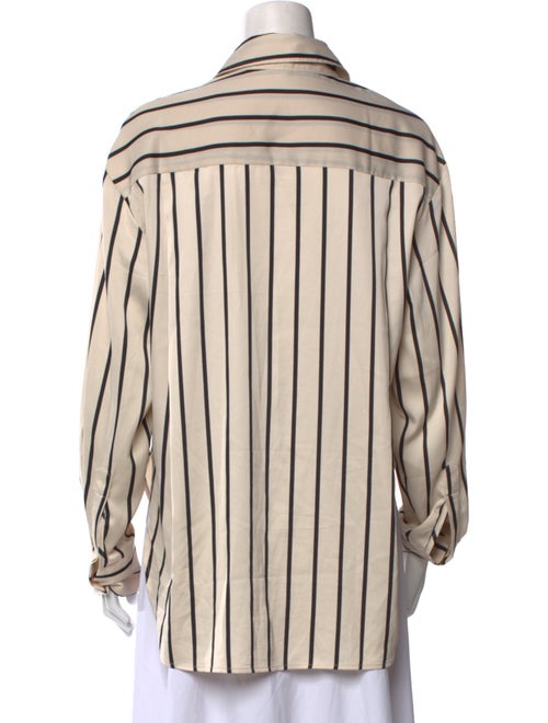 The Frankie Shop Striped Long Sleeve Button-Up Top
