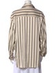 The Frankie Shop Striped Long Sleeve Button-Up Top