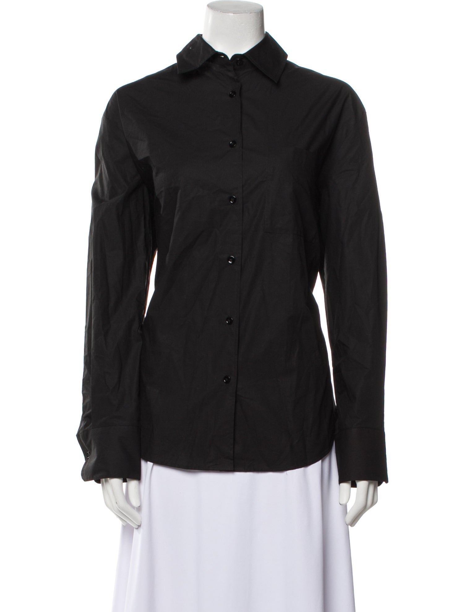 The Frankie Shop Long Sleeve Button-Up Top