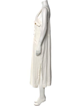 The Frankie Shop Linen V-Neck Jumpsuit