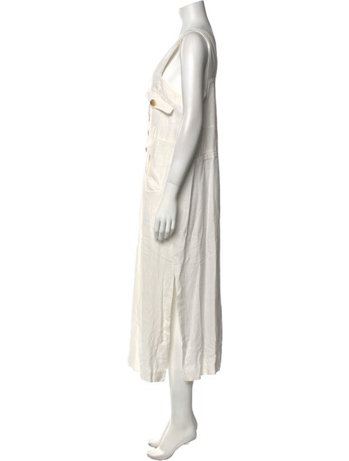 The Frankie Shop Linen V-Neck Jumpsuit