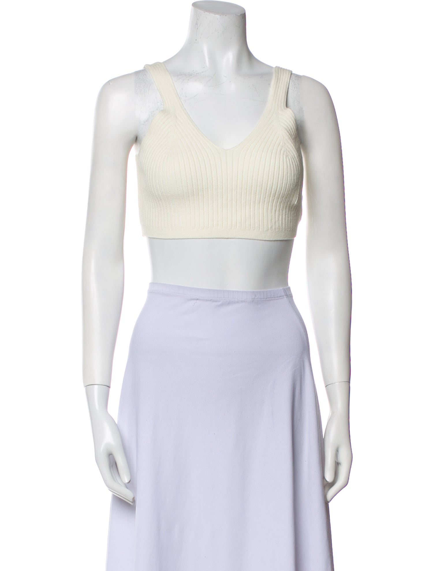 The Frankie Shop V-Neck Sleeveless Crop Top