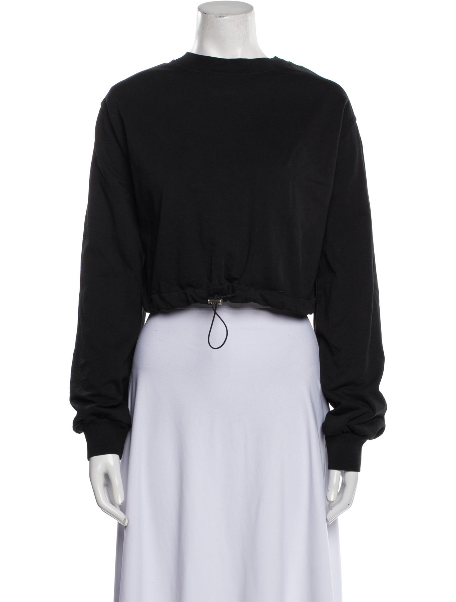 The Frankie Shop Bateau Neckline Long Sleeve Crop Top