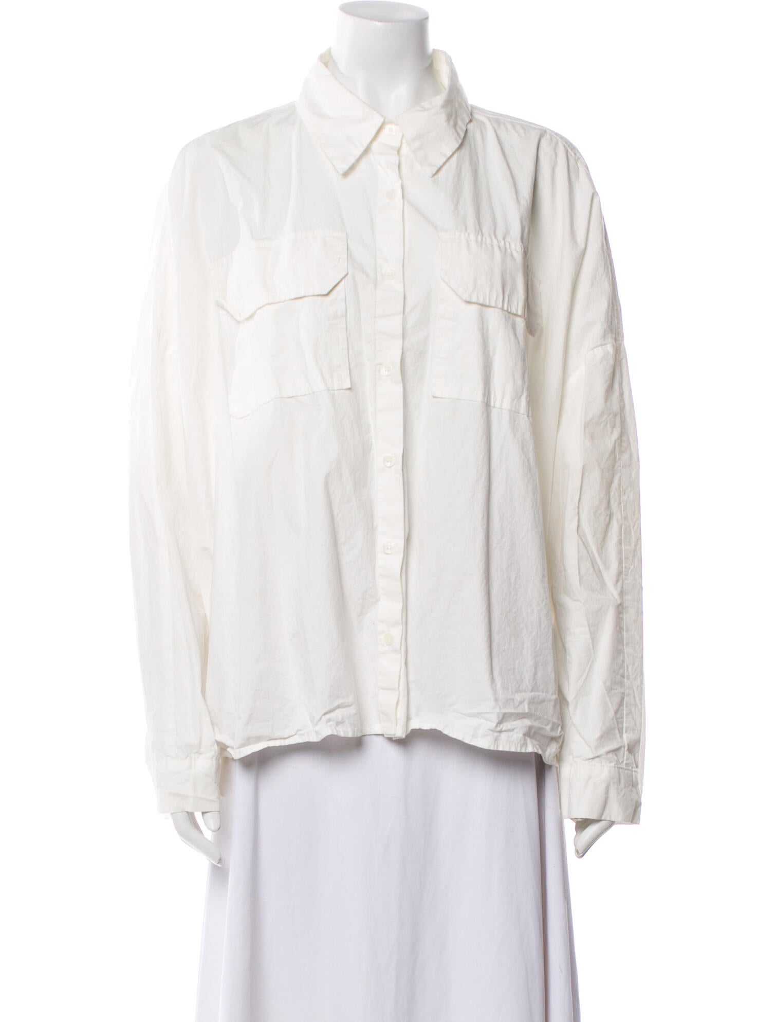 The Frankie Shop Long Sleeve Button-Up Top