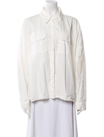 The Frankie Shop Long Sleeve Button-Up Top