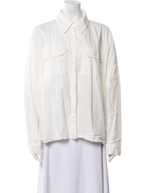 The Frankie Shop Long Sleeve Button-Up Top