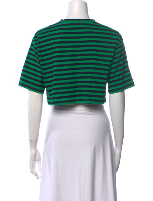 The Frankie Shop Striped Crew Neck Crop Top