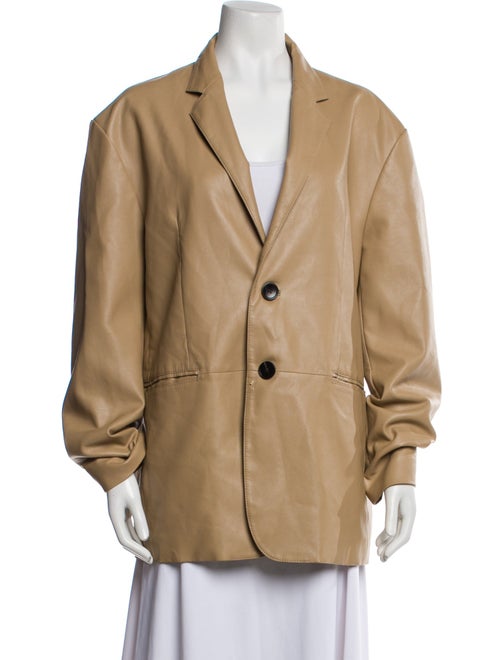 The Frankie Shop Faux Leather Blazer