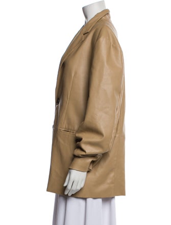 The Frankie Shop Faux Leather Blazer