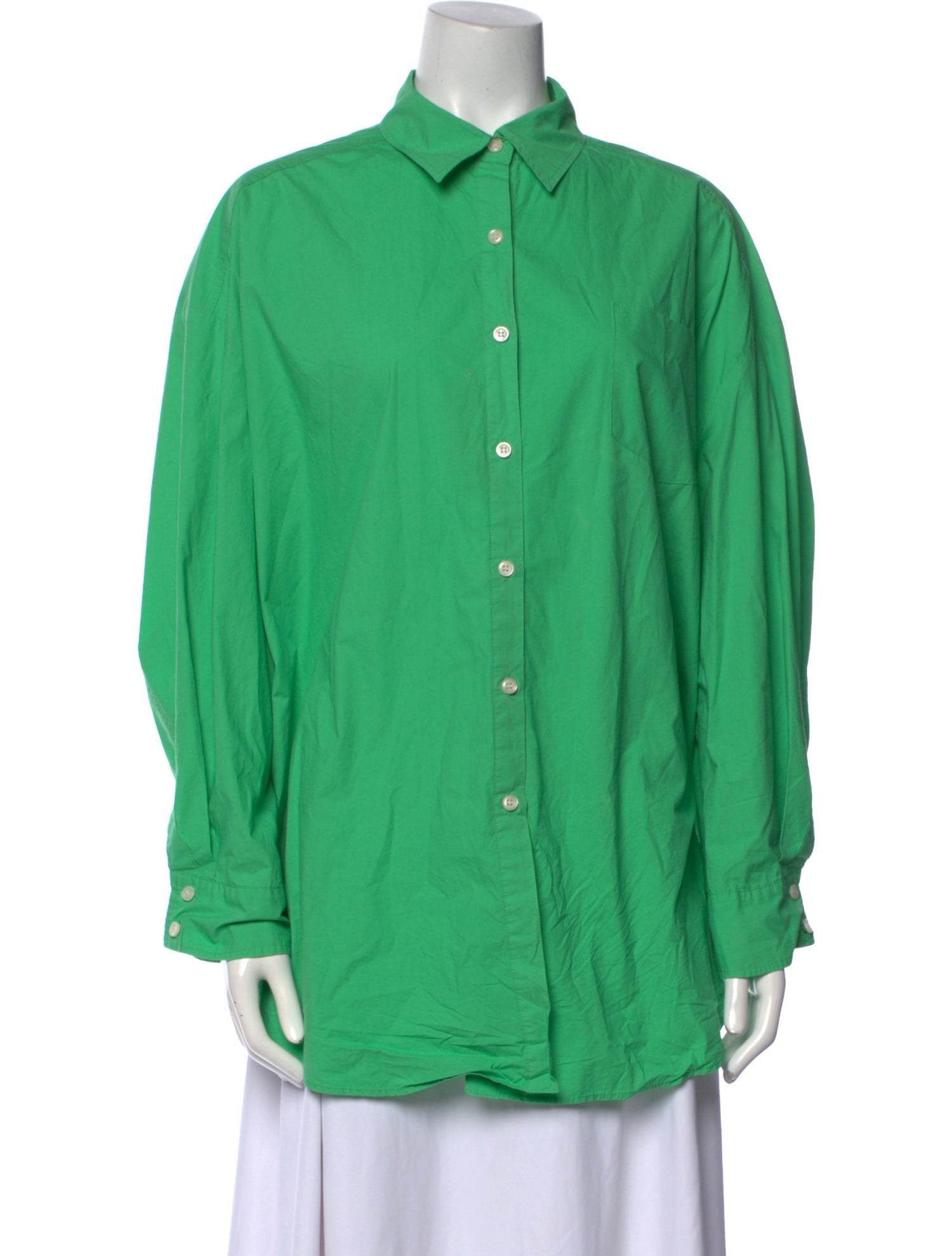 The Frankie Shop Long Sleeve Button-Up Top