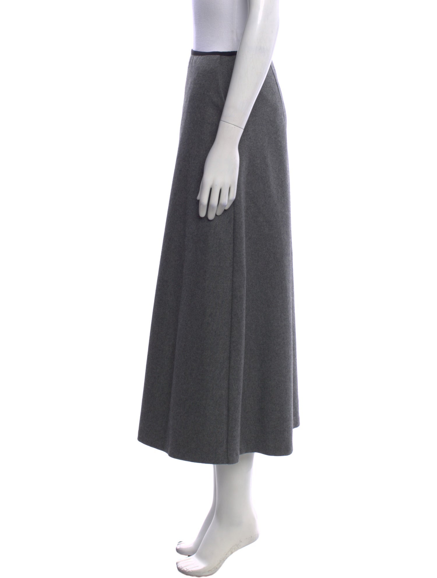 The Frankie Shop Wool Midi Length Skirt