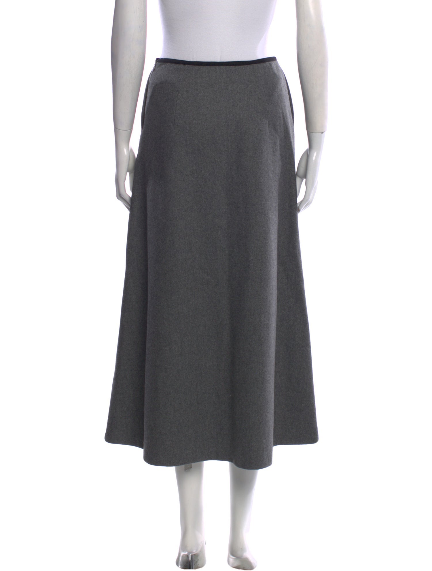 The Frankie Shop Wool Midi Length Skirt