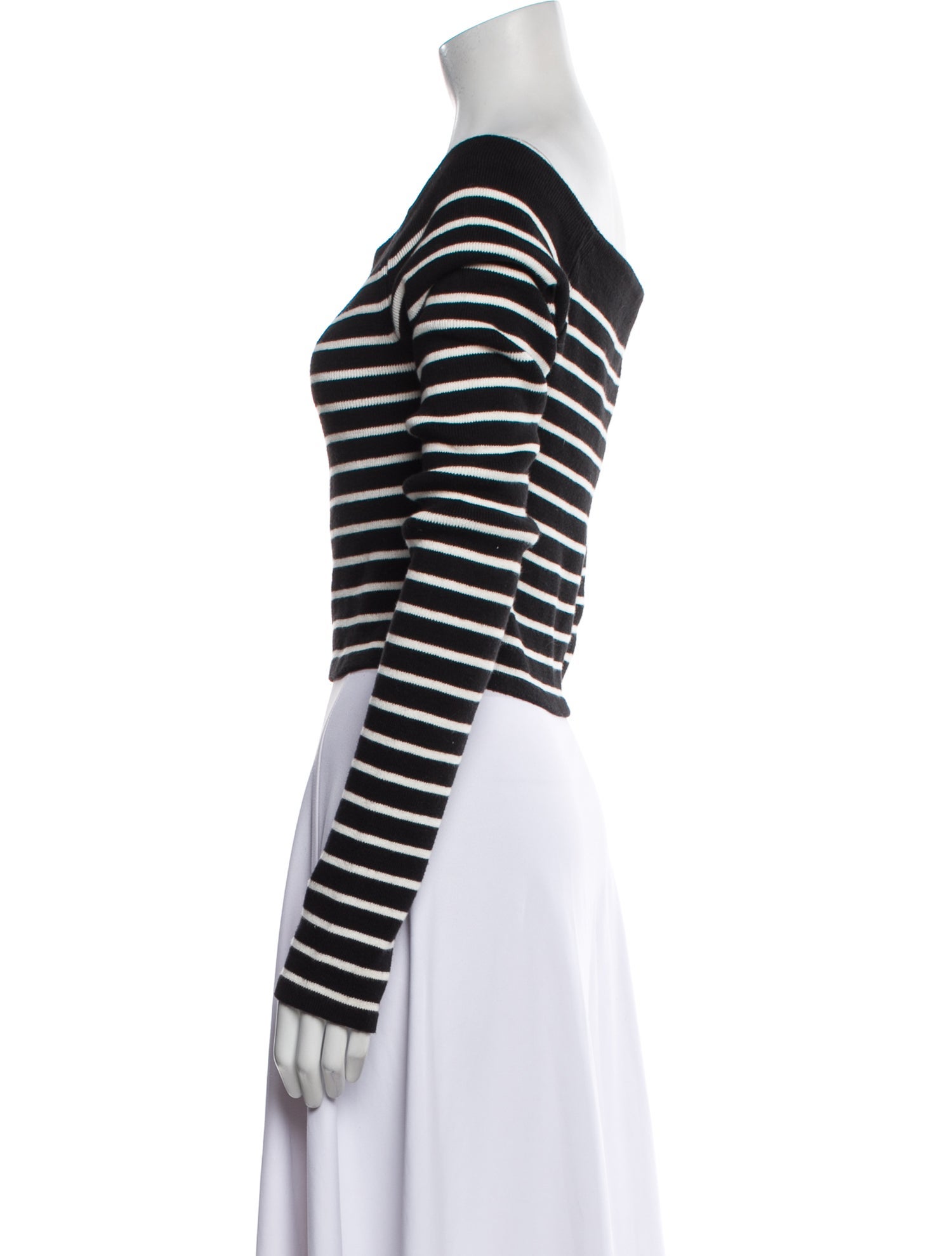 The Frankie Shop Striped Off-The-Shoulder Sweater