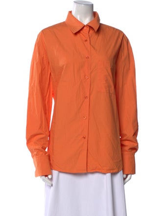 The Frankie Shop Long Sleeve Button-Up Top