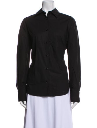 The Frankie Shop Long Sleeve Button-Up Top