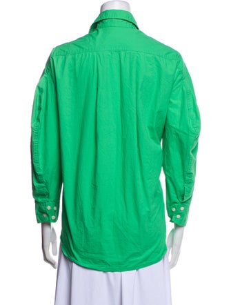 The Frankie Shop Three-Quarter Sleeve Button-Up Top