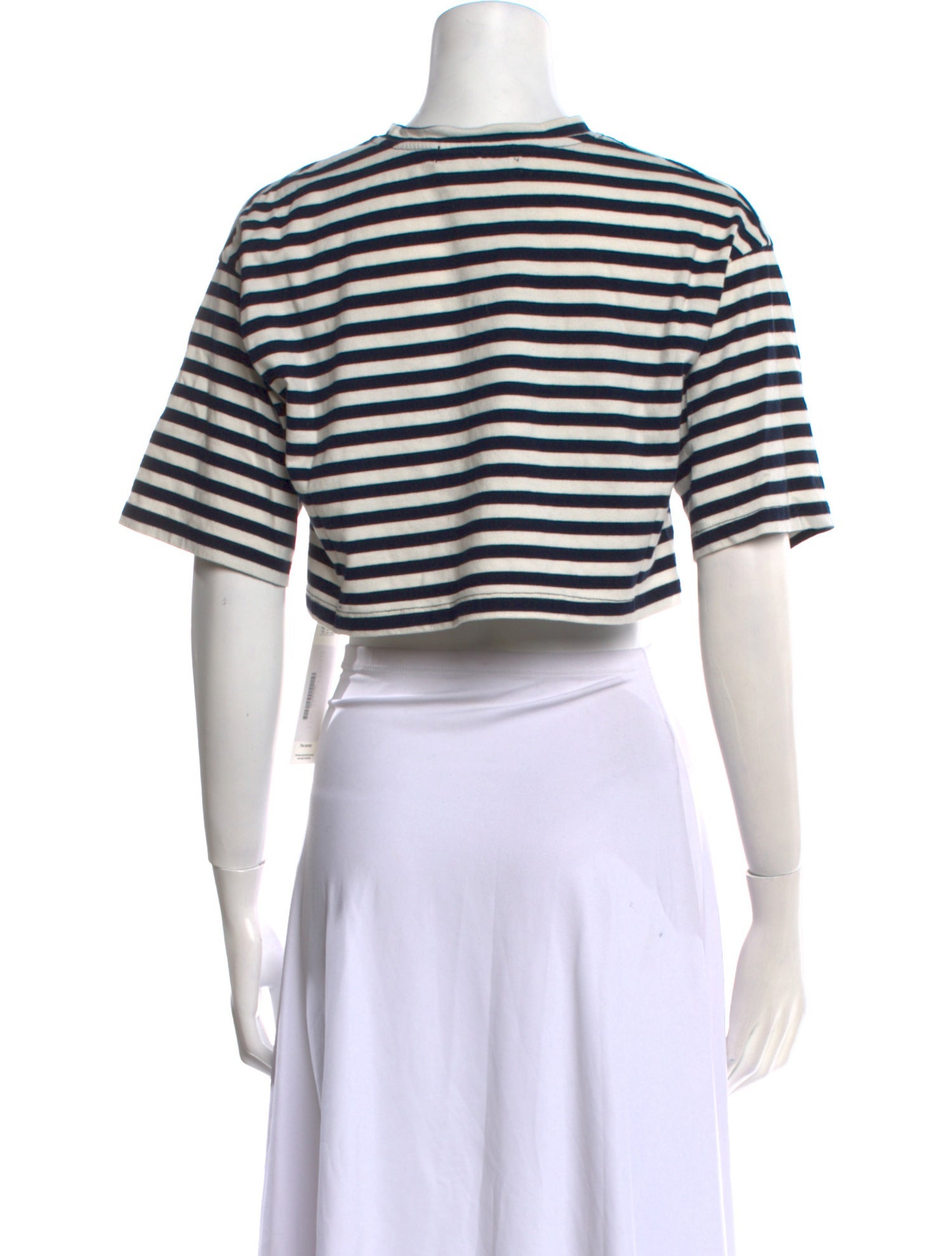 The Frankie Shop Striped Crew Neck Crop Top