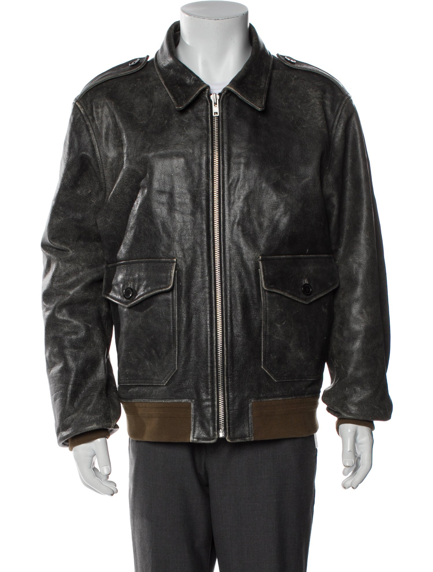 The Frankie Shop Leather Moto Jacket