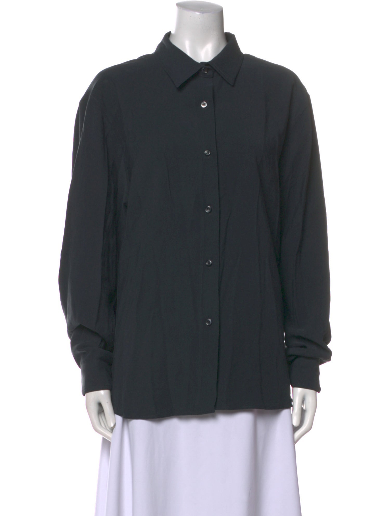 The Frankie Shop Long Sleeve Button-Up Top