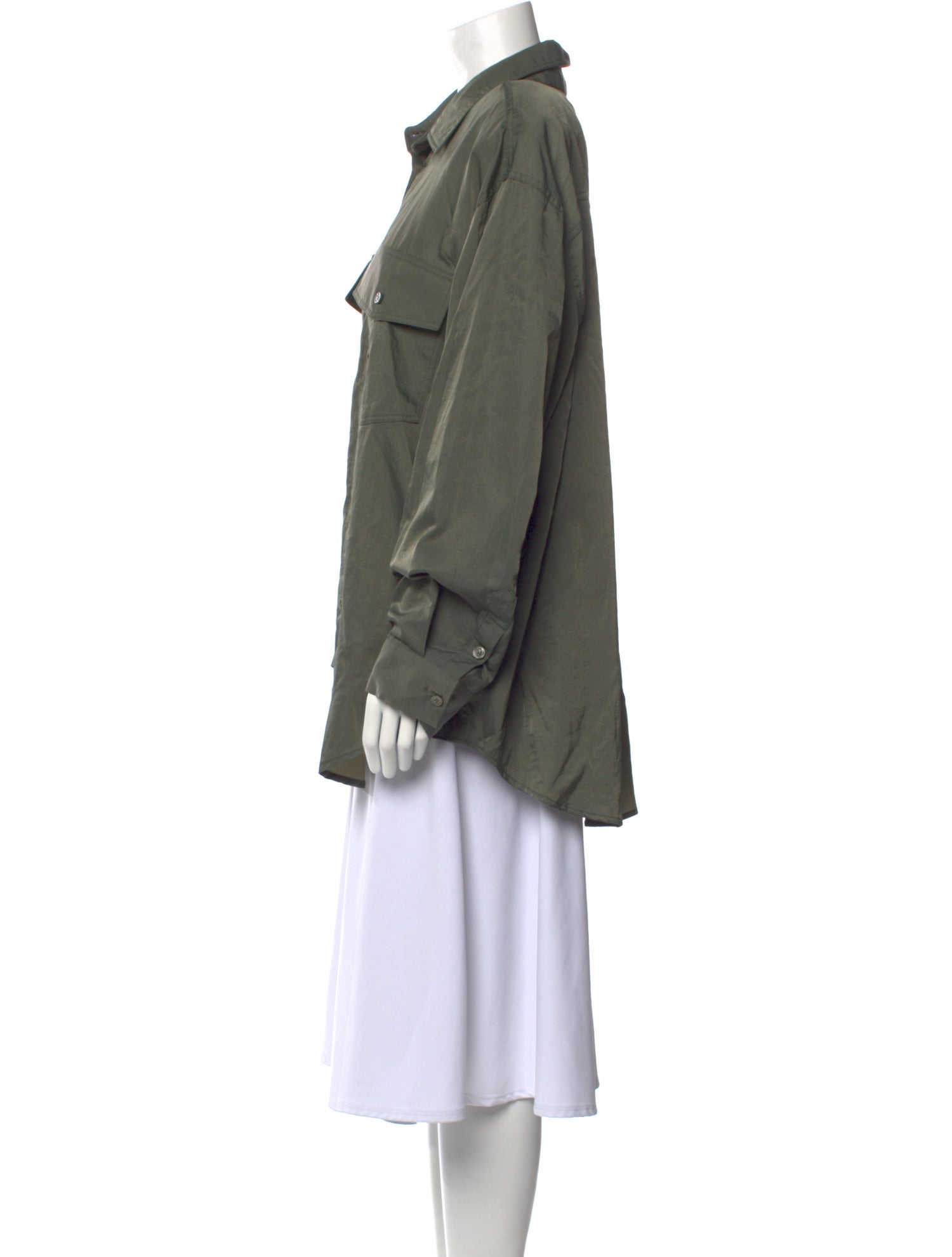 The Frankie Shop Long Sleeve Button-Up Top