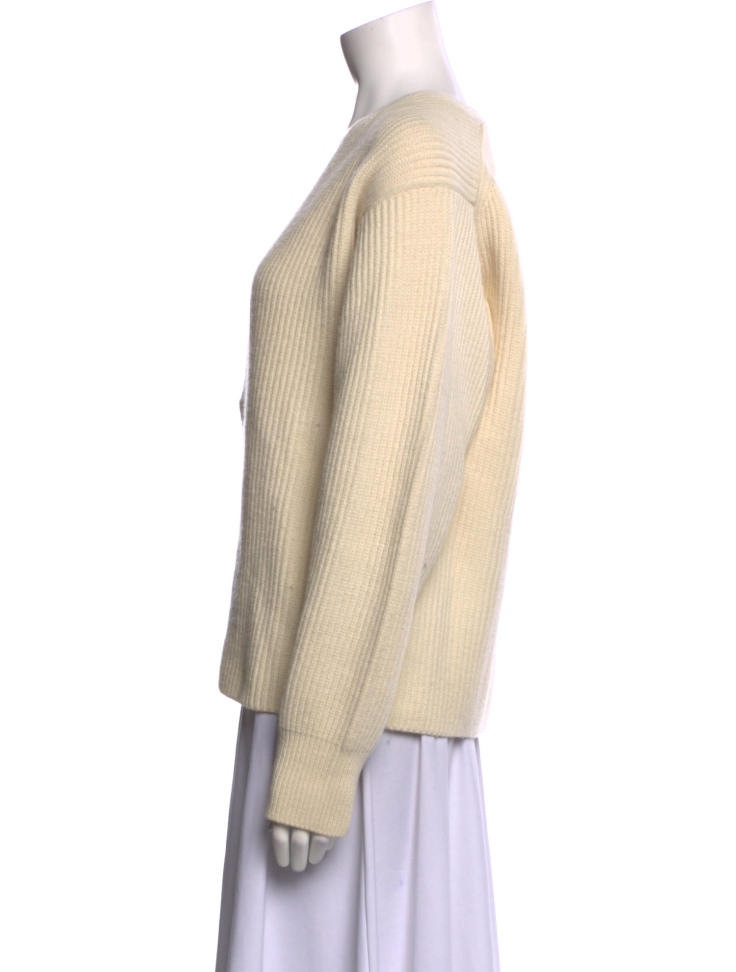 The Frankie Shop Wool Plunge Neckline Sweater