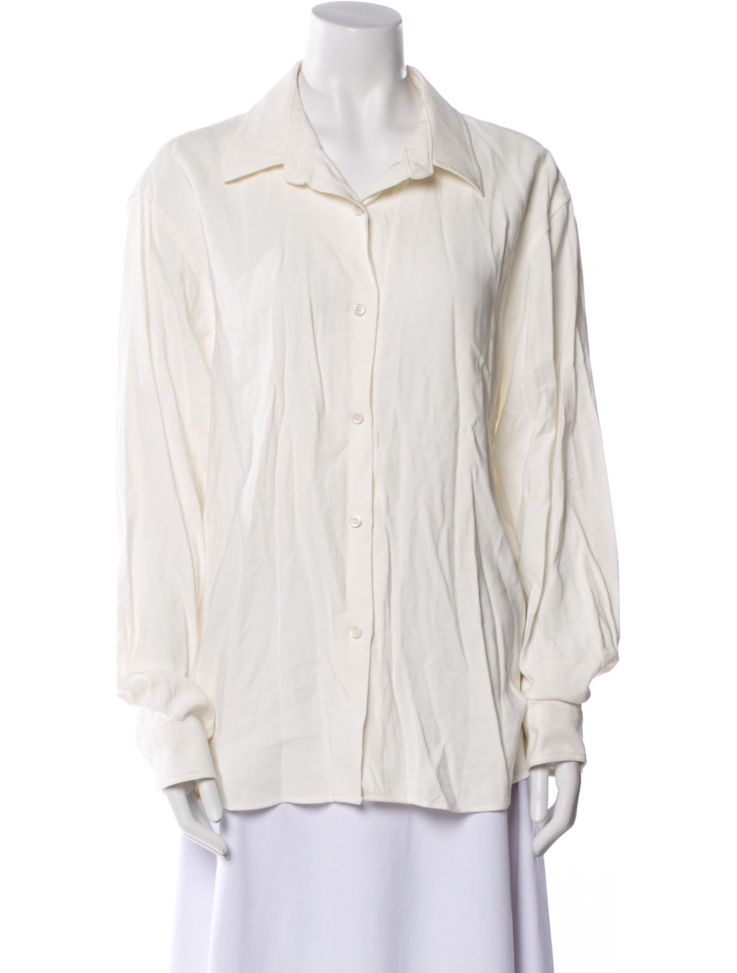 The Frankie Shop Long Sleeve Button-Up Top