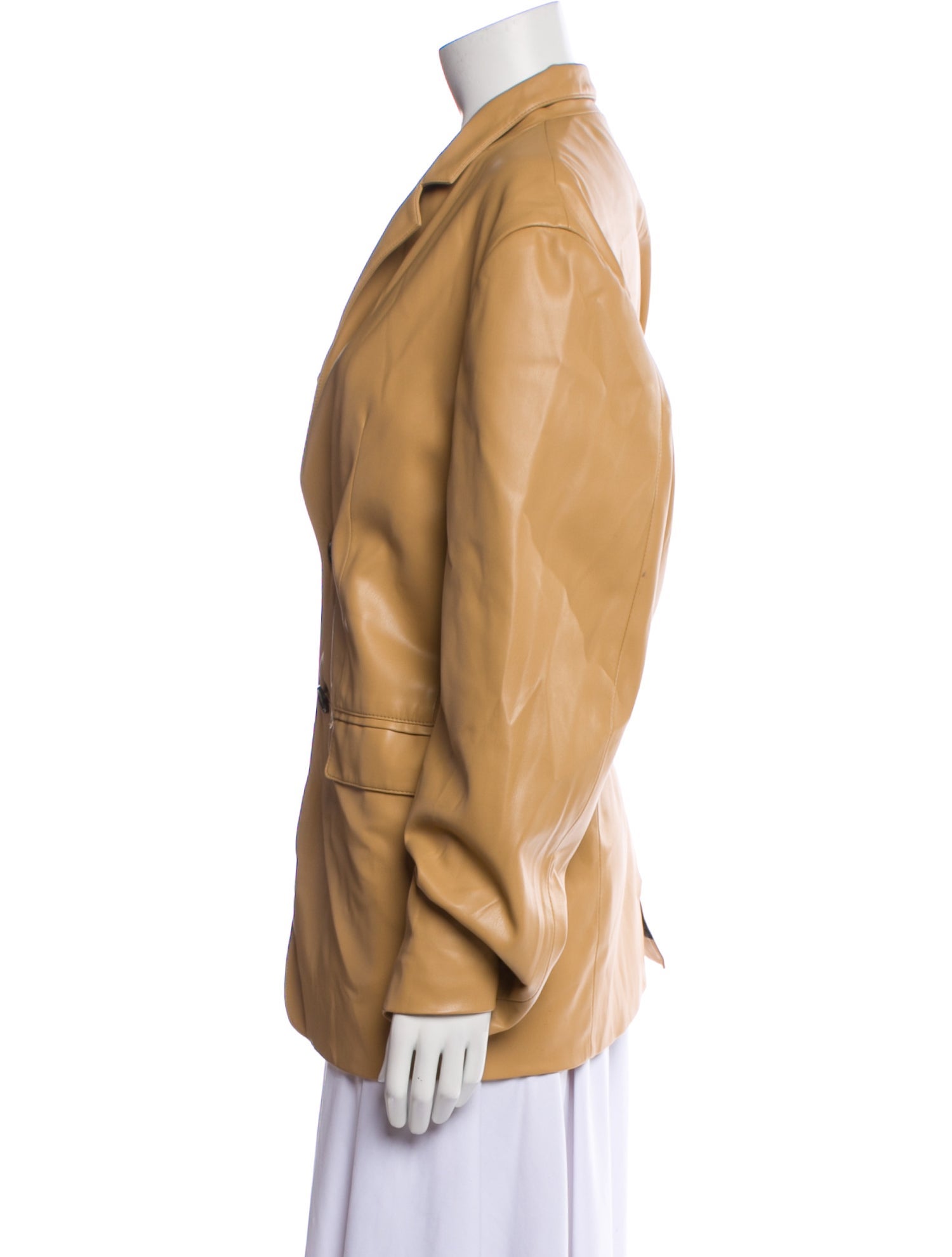 The Frankie Shop Faux Leather Blazer