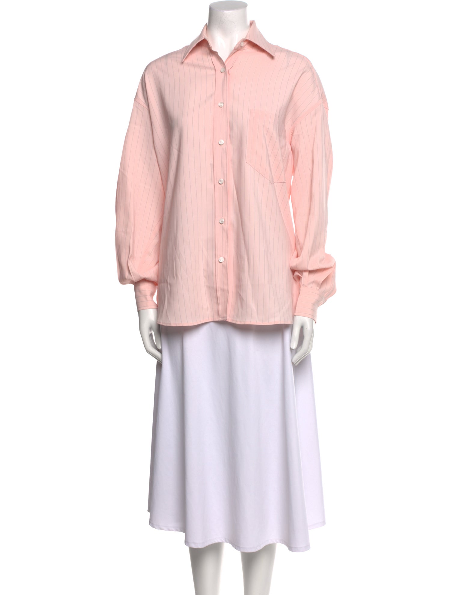 The Frankie Shop Long Sleeve Button-Up Top