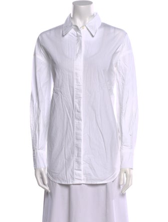 The Frankie Shop Long Sleeve Button-Up Top