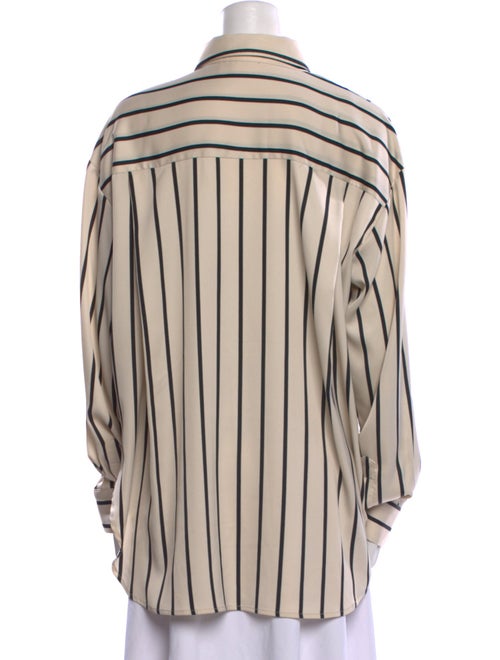 The Frankie Shop Striped Long Sleeve Button-Up Top