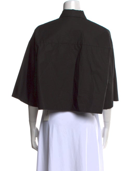 The Frankie Shop Three-Quarter Sleeve Crop Top