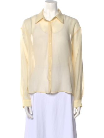 The Frankie Shop Long Sleeve Button-Up Top