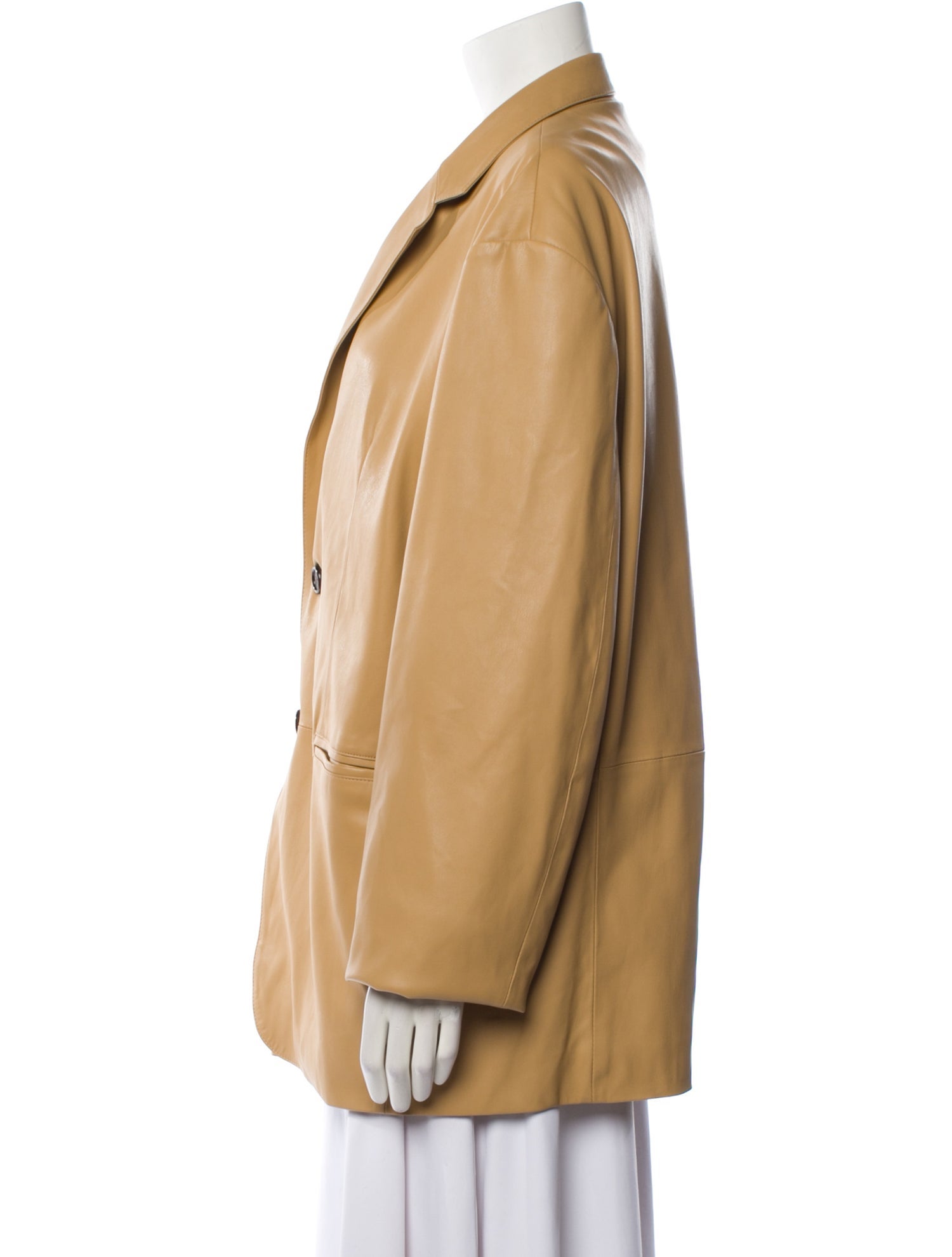 The Frankie Shop Faux Leather Blazer