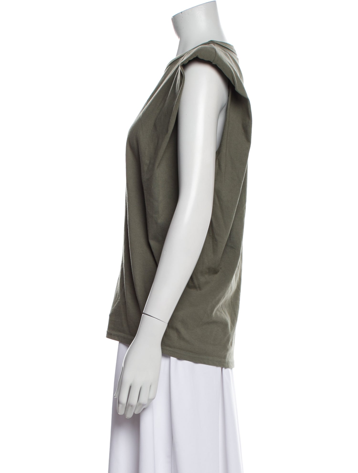 The Frankie Shop Scoop Neck Short Sleeve Top