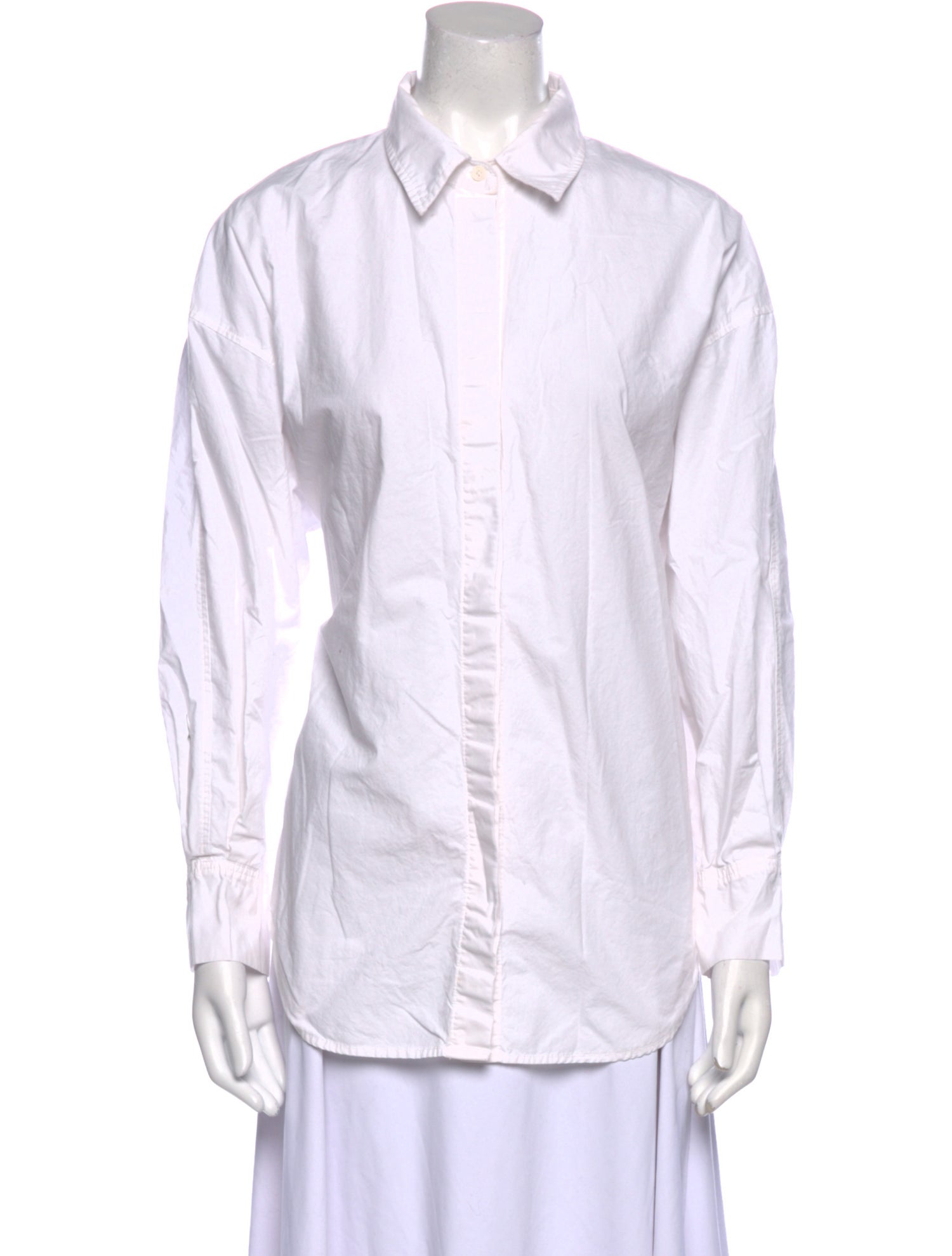 The Frankie Shop Long Sleeve Button-Up Top