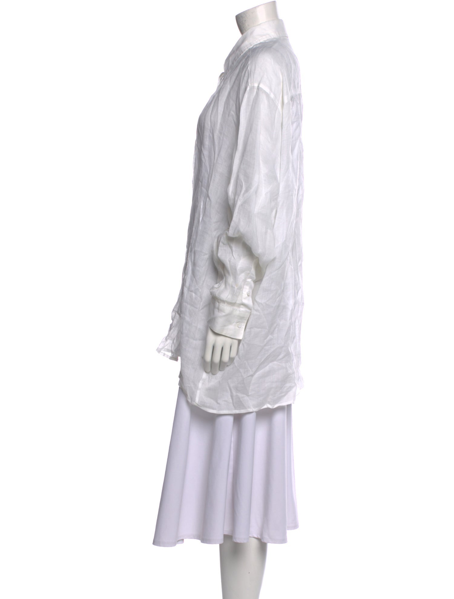 The Frankie Shop Linen Long Sleeve Tunic