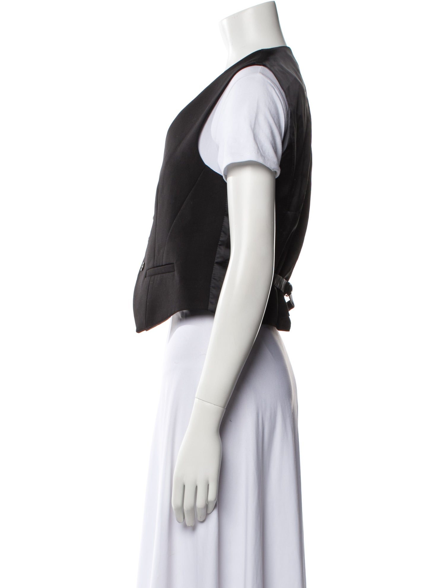 The Frankie Shop V-Neck Short Sleeve Crop Top