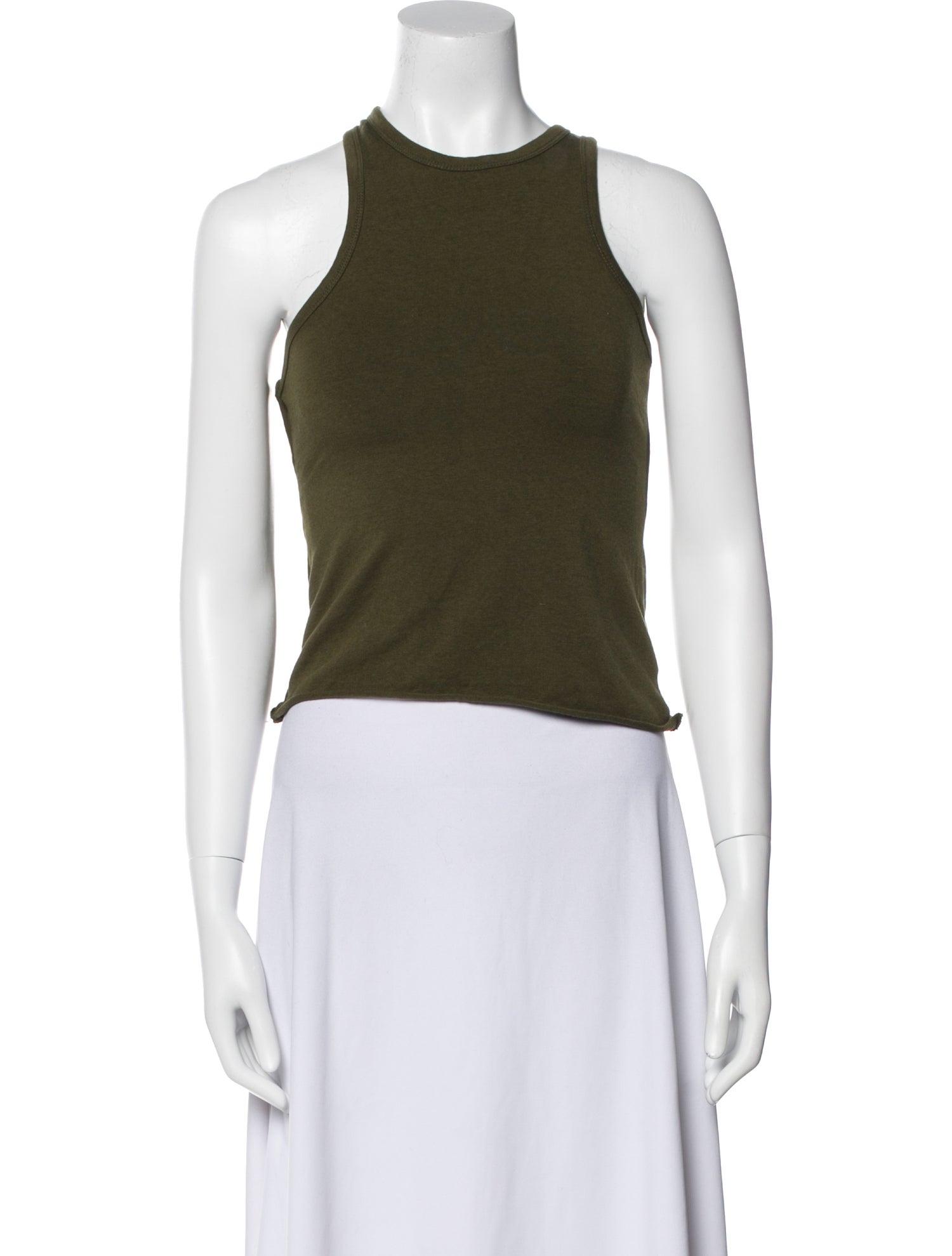 The Frankie Shop Crew Neck Sleeveless Crop Top