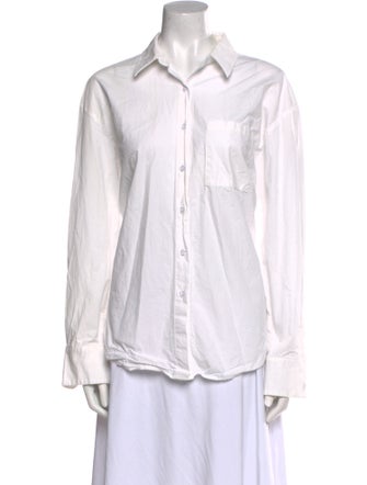 The Frankie Shop Long Sleeve Button-Up Top