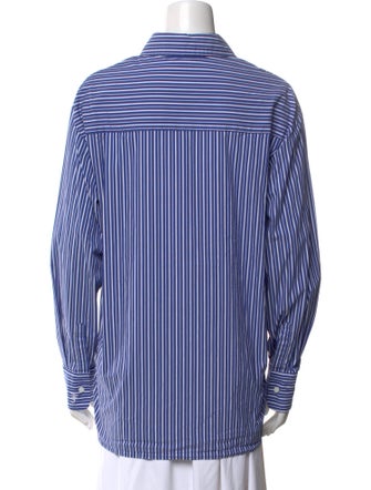 The Frankie Shop Striped Long Sleeve Button-Up Top