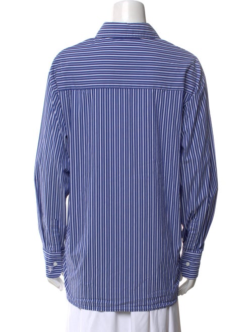 The Frankie Shop Striped Long Sleeve Button-Up Top