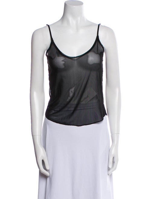 The Frankie Shop Mesh Scoop Neck Top