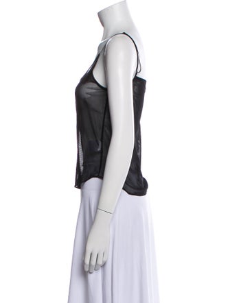 The Frankie Shop Mesh Scoop Neck Top